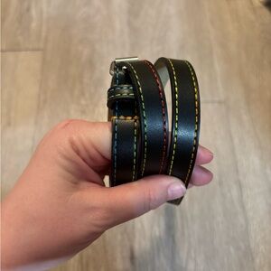 Black and Rainbow Kids Belt 32 inches